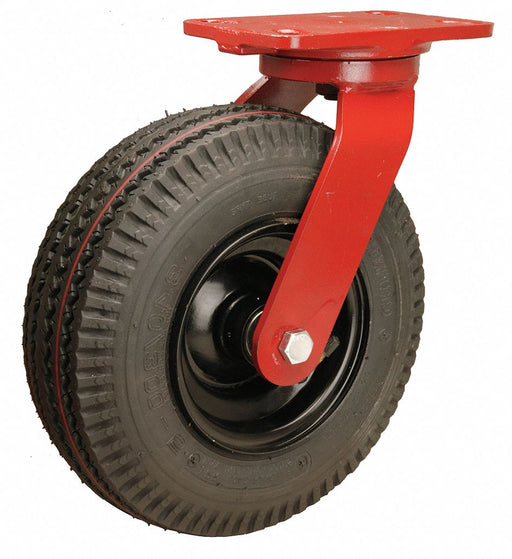 Plate Caster Swivel Rubber 12 1/2 H