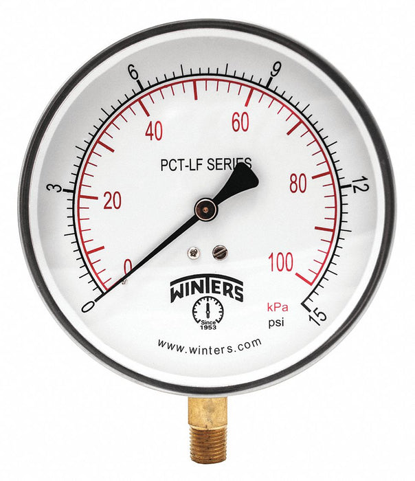 Gauge Pressure 4-1/2in. 0 to 15 psi