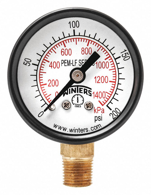 J1377 Gauge Pressure 1-1/2in. 0 to 200 psi