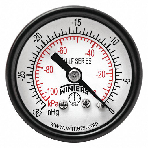 Gauge Pressure 1-1/2in 30in. Hg Vac to 0