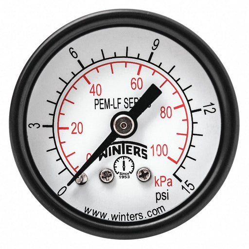 Gauge Pressure 1-1/2in. 0 to 15 psi