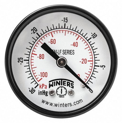 Gauge Pressure 2in. 30in. Hg Vac to 0
