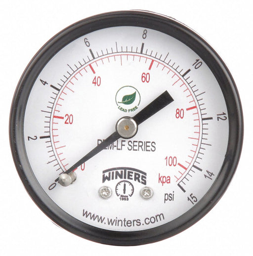 Gauge Pressure 2in. 0 to 15 psi
