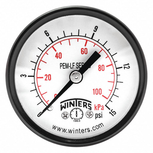 J1387 Gauge Pressure 2in. 0 to 15 psi