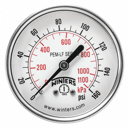 J1388 Gauge Pressure 2-1/2in. 0 to 160 psi
