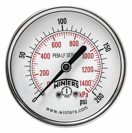 J1388 Gauge Pressure 2-1/2in. 0 to 200 psi