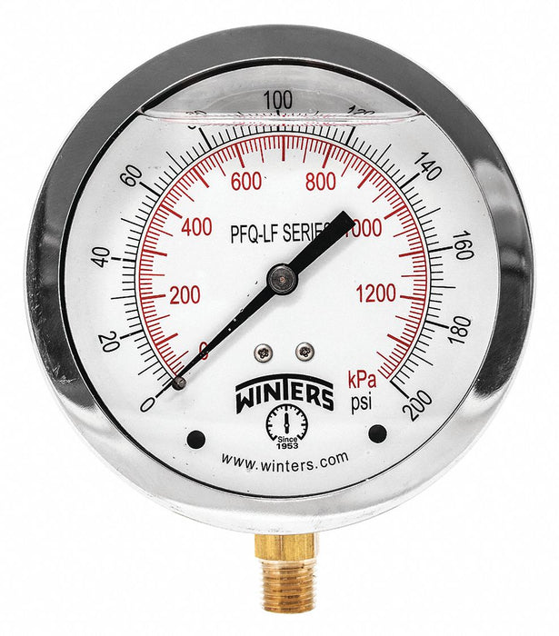 J1383 Gauge Pressure 4in. 0 to 200 psi