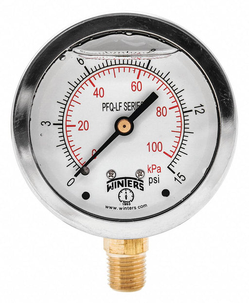 J1382 Gauge Pressure 2-1/2in. 0 to 15 psi