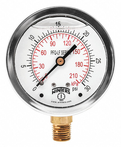J1382 Gauge Pressure 2-1/2in. 0 to 30 psi