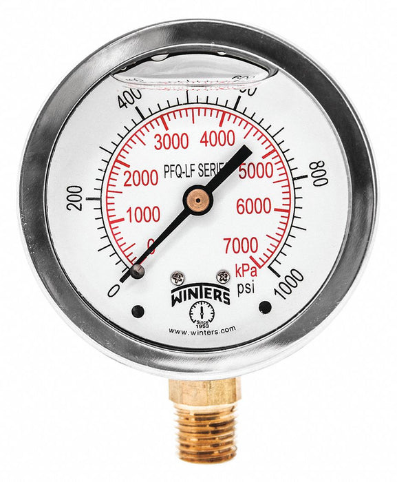 J1382 Gauge Pressure 2-1/2in. 0 to 1000 psi