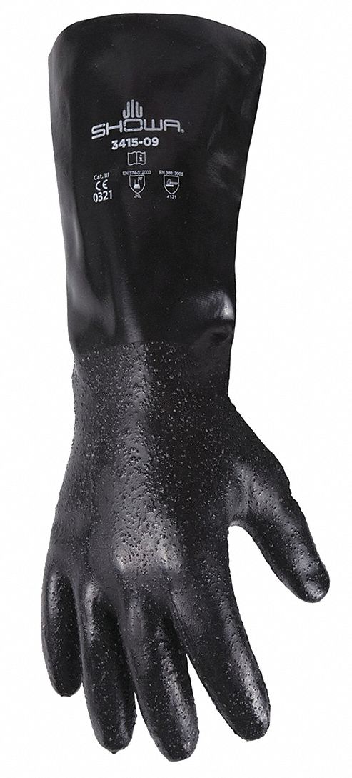 J1333 Chemical Resistant Gloves Supported PR
