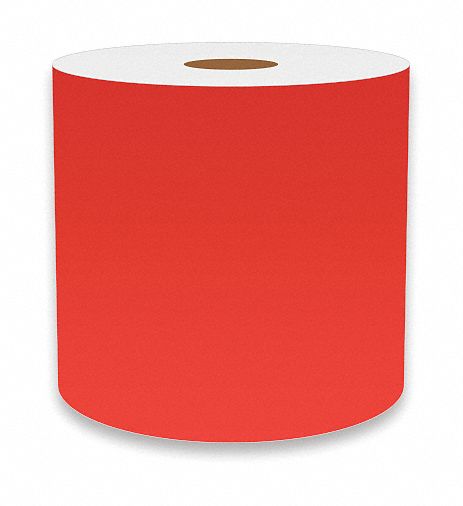 ContinuousLabelStock Orange Gloss 4inW