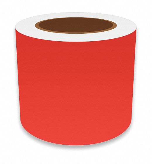 ContinuousLabelStock Orange Gloss 4inW