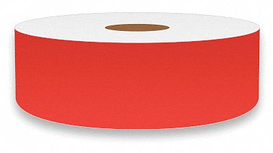 ContinuousLabelStock Orange Gloss 1inW