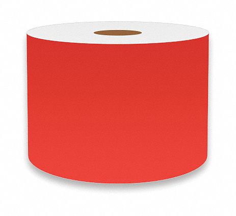 ContinuousLabelStock Orange Gloss 3inW