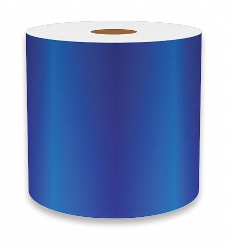 J1687 ContinuousLabelStock Blue Gloss 4inW