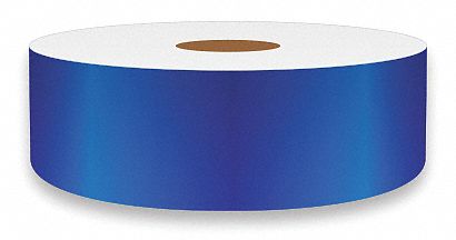 J1687 ContinuousLabelStock Blue Gloss 1inW