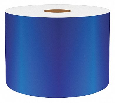 J1687 ContinuousLabelStock Blue Gloss 3inW