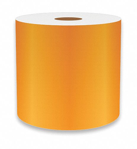J1687 ContinuousLabelStock Orange Gloss 4inW