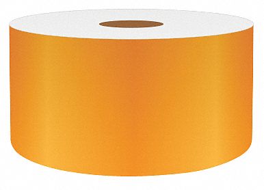 J1687 ContinuousLabelStock Orange Gloss 2inW