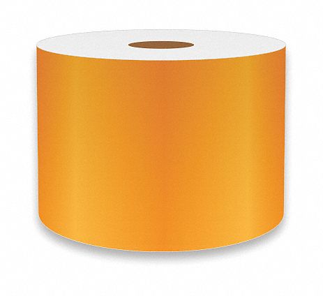 J1687 ContinuousLabelStock Orange Gloss 3inW