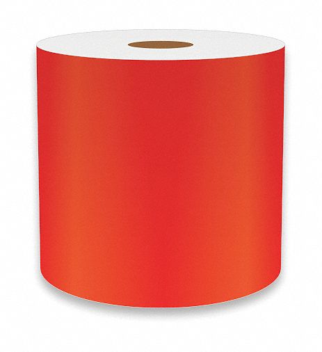 J1687 ContinuousLabelStock Red Gloss 4inW