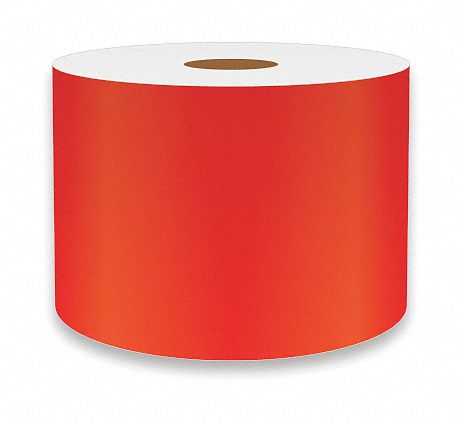 J1687 ContinuousLabelStock Red Gloss 3inW