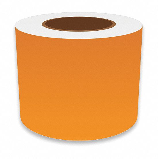 J2297 ContinuousLabelStock Orange Gloss 4inW