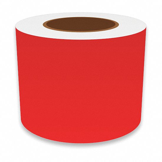 J2297 ContinuousLabelStock Red Gloss 4inW