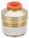 HexAdapter Brass Push-Fit1/4 MNPT1/8 