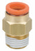 Strt Brass Push-Fit1/4in MNPT1/4in