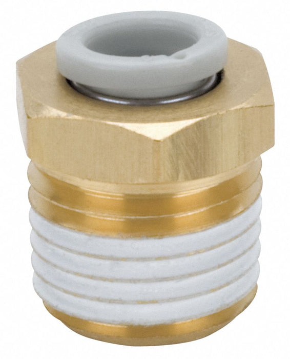 Strt Brass Push-Fit 8 mm BSPT 1/8 in