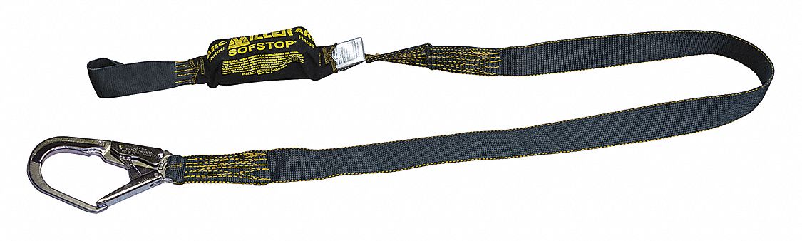 Shock-Absorbing Lanyard Gray