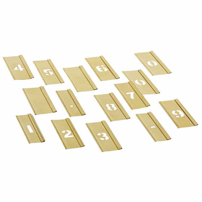 Stencil Set Number Set Brass 15 pcs