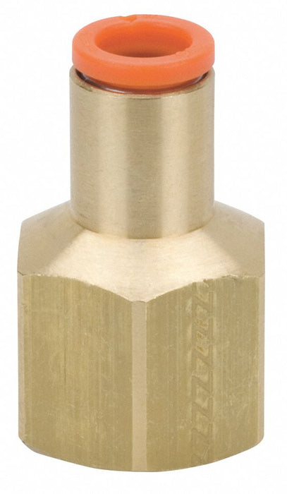 Strt Brass Push-Fit5/32in FNPT1/4in