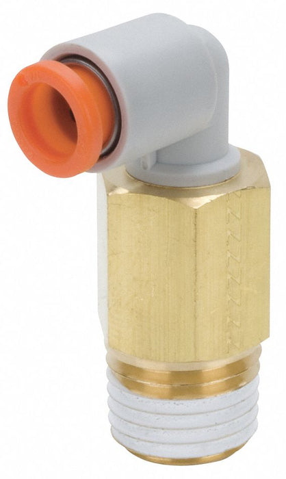 Elbow Brass Push-Fit 1/2  MNPT 3/8 