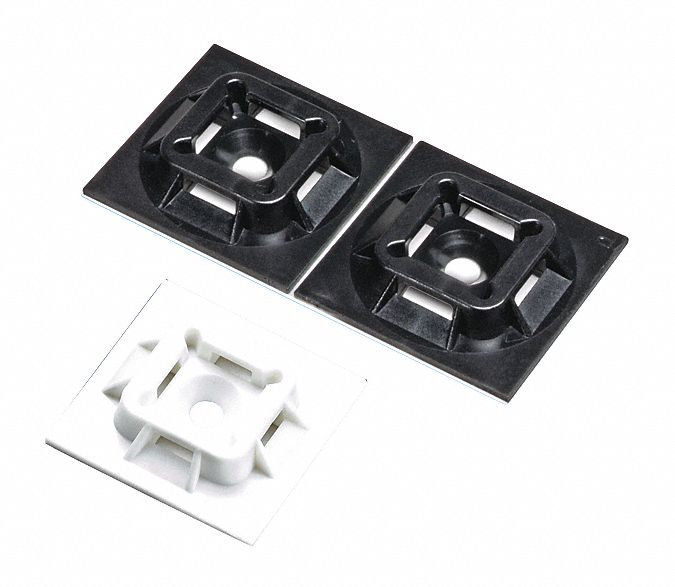 Cable Tie Mount Adh 2x2 Wh PK50