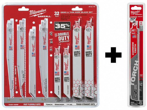 SAWZALL Blade Set 32Pc w 7T 9L Blade