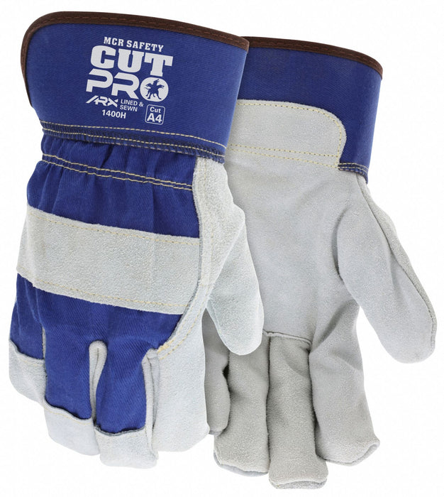 Glove Cut Resistant Leather Palm L PK12