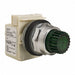 Flush Push Button Green LED 30mm