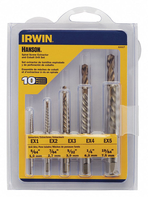 Screw Extractor Set Spiral Flute 10 pcs