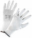 Work Gloves White PU Coated Nylon M PK12
