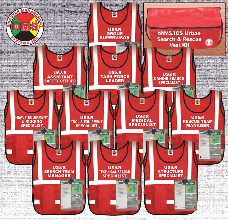 Safety Vest Red Search  Rescue Univsl