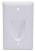 Wall Plate Cable Recessed 1G Wht