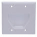 Wall Plate Cable Recessed 2G Wht