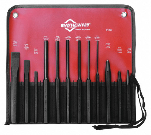 Punch and Chisel Set 12-Piece Steel
