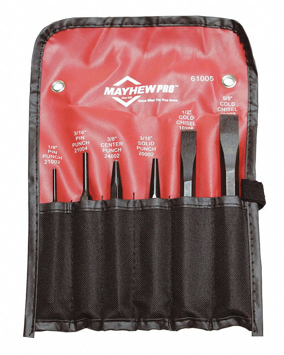 Punch and Chisel Set 6-Piece Steel