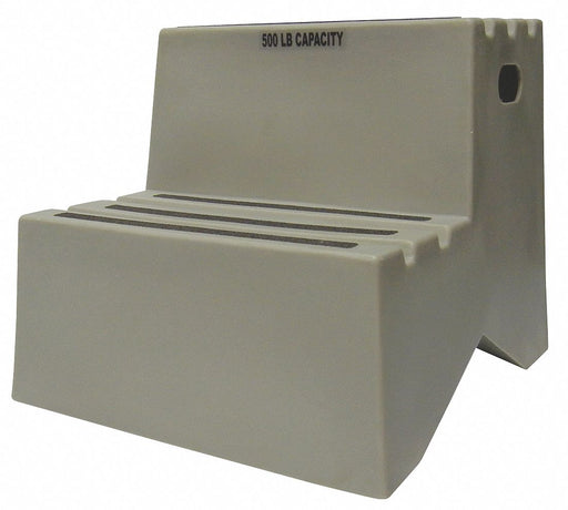 J4024 Step Stand 2 Steps Polyethylene Gray
