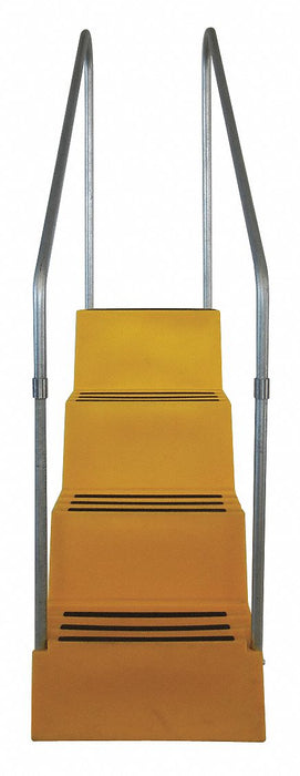 J4026 Step Stand 4 Steps Polyethylene Yellow