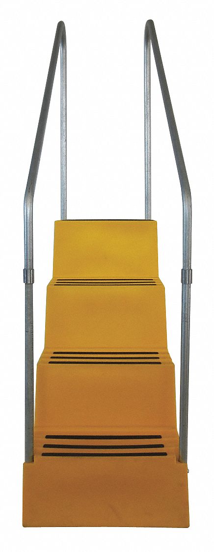 J4026 Step Stand 4 Steps Polyethylene Yellow